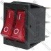 Переключатель Daier KCD2-2101N двойной, с подсветкой, ON-OFF, ON-OFF, 6pin, 15A 250V, красный