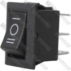 Переключатель малый Daier KCD5-103 BK, ON-OFF-ON, 3pin, 3A 250V, чёрный