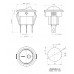 Переключатель малый Daier KCD5-2-101N, с подсветкой, ON-OFF, 3pin, 3A 250V, красный