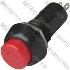 Кнопка Daier PBS-11B, OFF-(ON), 2pin, 1A 250V, красная