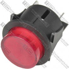 Кнопка Daier PS-18-16N-2, с подсветкой, ON-OFF, 4pin, 16A 250V, красная
