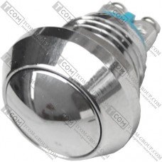 Кнопка антивандальная Daier GQ-12B, OFF-(ON), без фиксации, 2pin, под винт, 3A 250V