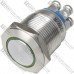 Кнопка антивандальная Daier GQ-19BS-10EM , с подсветкой, OFF-(ON), без фиксации, 4pin (под винт), 3A 250V, зелёная