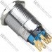 Кнопка антивандальная Daier LAS1-19F-22EM RD, с подсветкой, без фиксации, 8pin (под пайку), 3A 250V