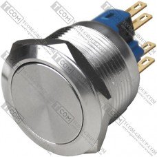 Кнопка антивандальная Daier GQ22F-11M, ON-(ON), без фиксации, 4pin (под пайку), 3A 250V