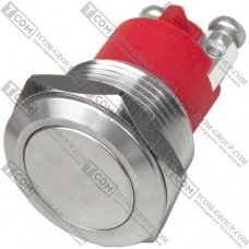 Кнопка антивандальная Daier GQ-19F, OFF-(ON), без фиксации, 2pin, под винт, 3A 250V