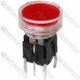 Кнопка Daier TSL-A061-F, без фиксации, 4pin, красная