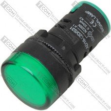 Світлодіодний індикатор Daier AD-16-22DS, діам.-22мм, 220V, зелений, під ґвинт