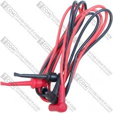 Шнур мультиметра банан-щуп крючок, силиконовый кабель 16AWG, 1м  (пара)