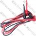 Шнур мультиметра банан-щуп крючок, силиконовый кабель 16AWG, 1м  (пара)