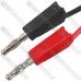 Шнур мультиметра банан, щуп крючок, силикон. кабель 16AWG, 0.6м (пара)