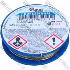 Припой Cynel Sn60Pb40-SW26 1мм, 50г