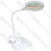 Лупа-лампа ZD-127 настольная+прищепка, LED подсв. (2W), 3D+12D, Ø100мм, USB 5V, стекло