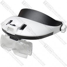Лупа бинокулярная MG81001NC с LED подсветкой, 1X 1.5X 2X 2.5X 3.5X (3.7V аккум)