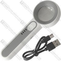 Лупа ручная NO.3710C с подсветкой, 11X диам.-37мм, (3.7V 650mAh)