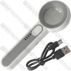 Лупа ручная NO.3710C с подсветкой, 11X диам.-37мм, (3.7V 650mAh)