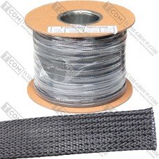 Оплётка кабельная WOER PET-12 (3/0,25*40), 8-20мм, чёрная, 100м