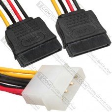 Кабель для видеокарт (PCI-E (Molex) - 2x SATA), 15см