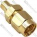 Переходник штекер SMA - гнездо MCX, латунь, gold