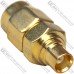 Переходник штекер SMA - гнездо MCX, латунь, gold