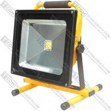 Прожектор аккумуляторный светодиодный (COB), переносной, 50W, 7.4V, 4000mAh, IP65