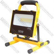 Прожектор аккумуляторный светодиодный (SMD), переносной, 50W, 3.2V, 5000mAh, IP65