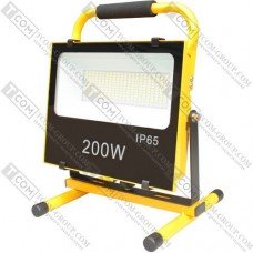 Прожектор аккумуляторный светодиодный (SMD), переносной, 200W, 7.4V, 8000mAh, IP65