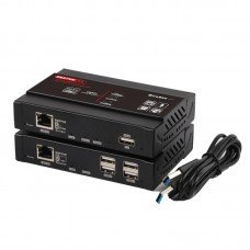 HSV563 TX+RX, KVM 4K Extender over IP + USB 2.0 Hub*4 Passthrough