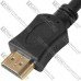 Шнур HDMI (штекер - штекер), Vers-1.4, Ø6мм, 0.5м, чёрный