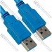 Шнур USB TCOM, штекер А - штекер А, Vers- 3.0, Ø5.5мм, 1.5м, синий