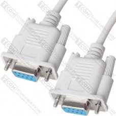 Шнур компьютерный Null modem гнездо DB 9pin - гнездо DB 9pin, диам.-5мм,1.3м