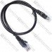 Патчкорд RJ-45, UTP кат-5E, чёрный, 1м
