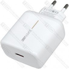 Сетевое зарядное устройство на 1 гнездо USB, 65W, 5V~2A, 10V~6.5A, белое