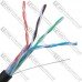 Кабель UTP KW-Link, Сat.5e, 4 пары, 0.51мм, CCA, Ø5,3мм, наружный, чёрный, 305м