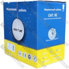 Кабель FTP Сat.5e EUROSAT 4×2×(0,51CU), діам.-5,6мм, білий, 305м