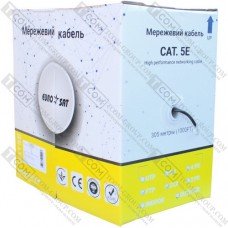 Кабель FTP(PE) Сat.5e EUROSAT 4×2×(0.51 CCA), наружный, чёрный, 305м