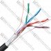 Кабель FTP KW-Link, Сat.5e, 4 пары, 0.51мм, CCA, Ø5мм, наружный, чёрный, 305м/бухта