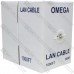 Кабель UTP Omega, Cat.3,  2х2х(0,43мм CCA) диам.-3мм, серый, 305м