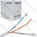 Кабель UTP Omega, Cat.3,  2х2х(0,43мм CCA) диам.-3мм, серый, 305м
