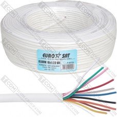 Кабель сигнальный EUROSAT 10 жил, без экрана, 7х0.22мм, Cu, белый, 100м