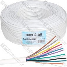 Кабель сигнальный EUROSAT 12x0.22, CU, без экрана, белый, 100м