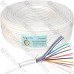 Кабель сигнальный VKcable, 14 жил, в экране 7х0.22мм, CCA, белый, 100м
