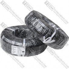 Провод силиконовый 1 жила 10AWG (5,3мм.кв.) TinCU, чёрный, 100м