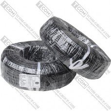 Провод силиконовый 1 жила 9AWG (6,0мм.кв.) TinCU, чёрный, 100м