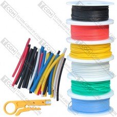 Набор проводов силиконовых 1жила 30AWG, 6 цветов по 20м